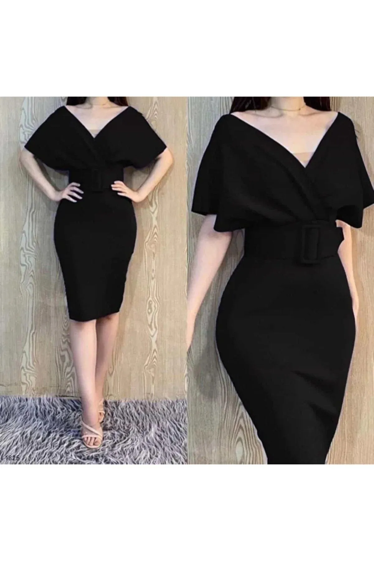 Prom Dress, Open Half Shoulder Dress, Midi Dress, Birthday Dress Women,  Wedding Dress ,Black-Red Dress, Minimal Clothes, Sexy  Dress