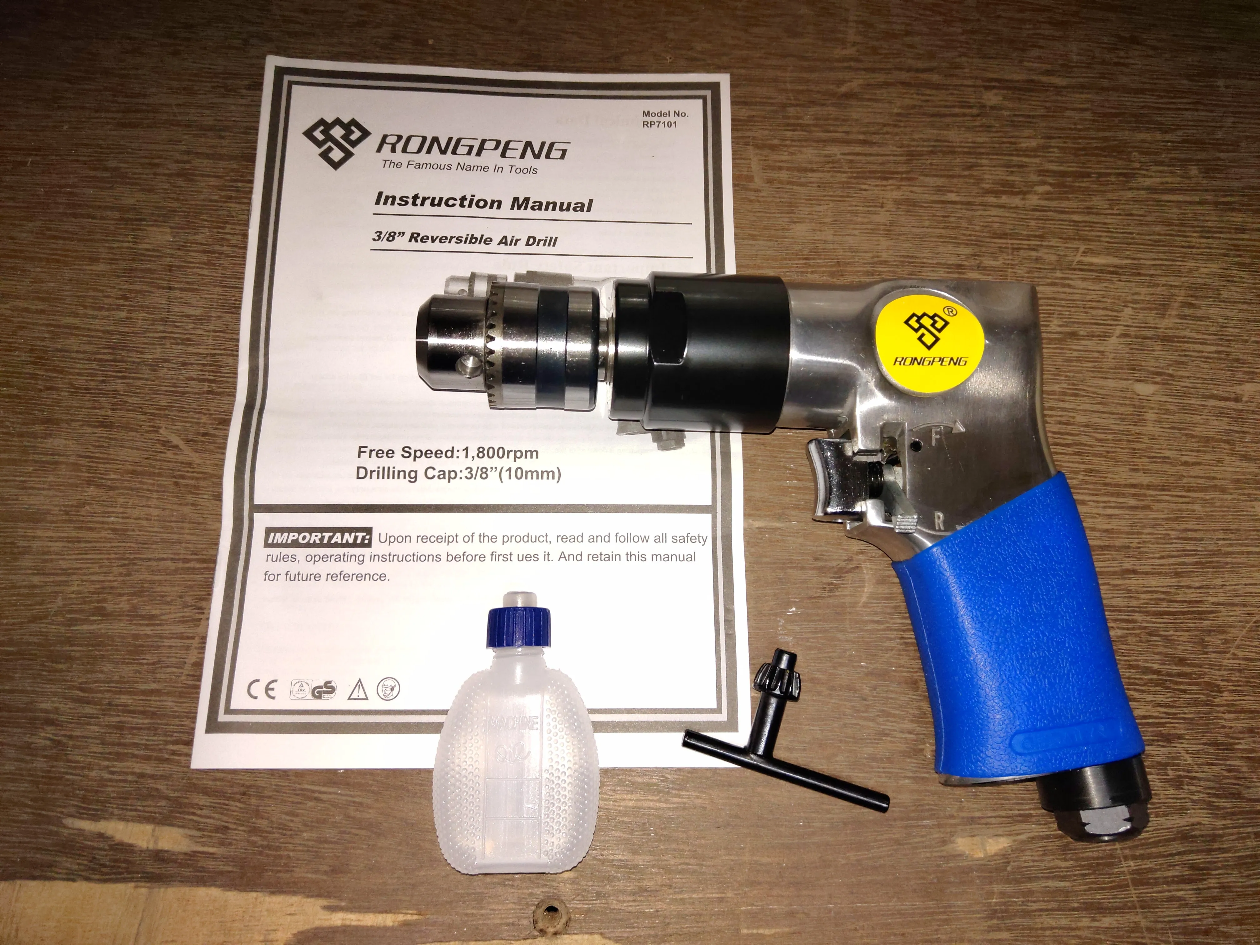 RONG PENG 3/8" Reversible Air Drill | Model : AT-RP7101