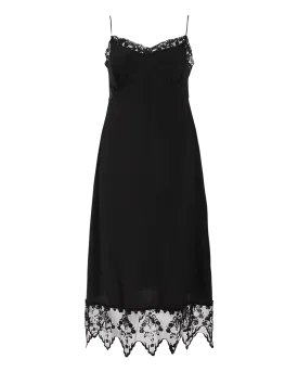 Slip Dress With Lace Trim