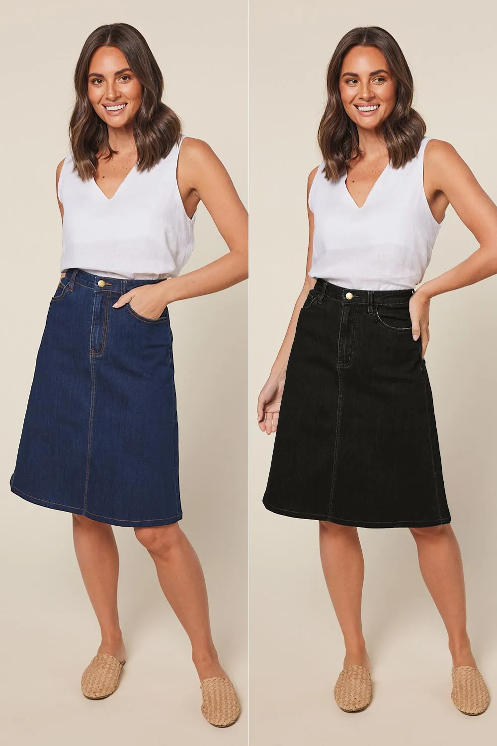 The Denim Short A-Line Skirt Bundle