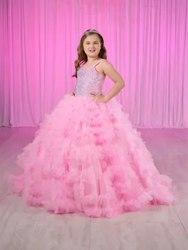 Tiffany Princess 80023MQ Girls Ruffle Pageant Dress Corset Ball Gown Formal Crystal  bodice